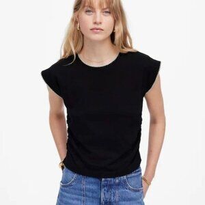 NWT Madewell Black Side-Cinch Muscle Tee - Size: Medium
